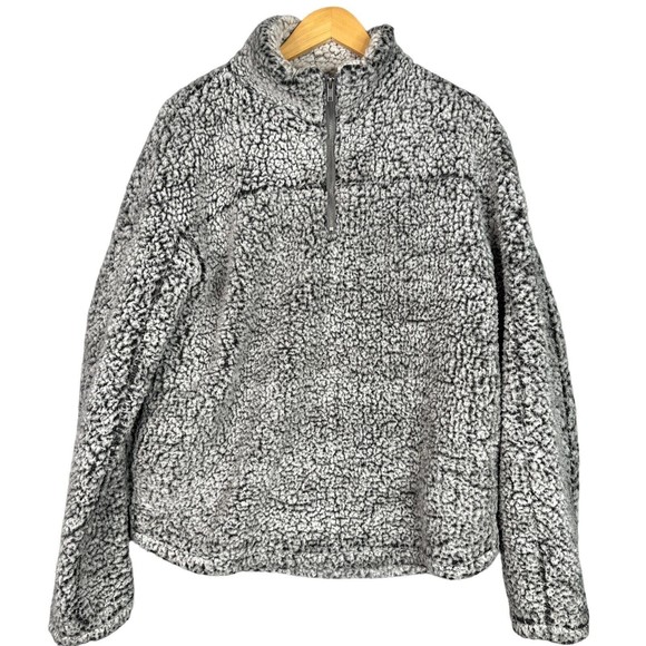 Altar’d State Jacket Womens Large Gray Wubby Teddy Sherpa Quarter Zip Pullover - Picture 11 of 11